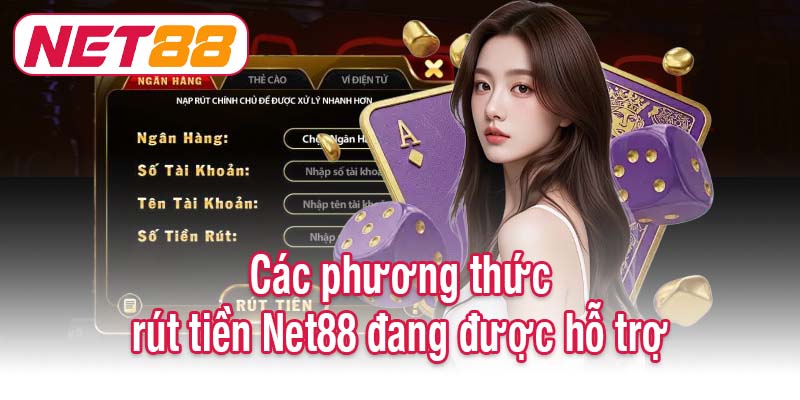 Các phương thức rút tiền Net88 đang được hỗ trợ